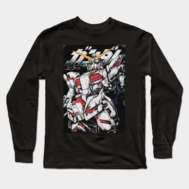 Unicorn Gundam Long Sleeve T-Shirt by WahyudiArtwork